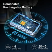 Cordless Stick Vacuum Cleaner 6 in 1, 10 Kpa Powerful Suction, Lightweight Handheld Vacuum with Detachable Battery