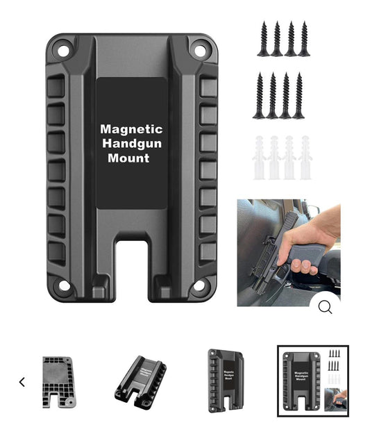 Magnetic Gun Holster Holder Gun Magnet Mount Concealed Quick Draw Loaded Fits Flat Top Hand for Handgun Glock 17 19